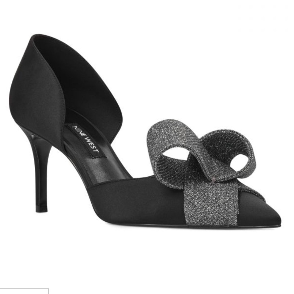 Size 11 Nine West glitter bow pumps - new with box